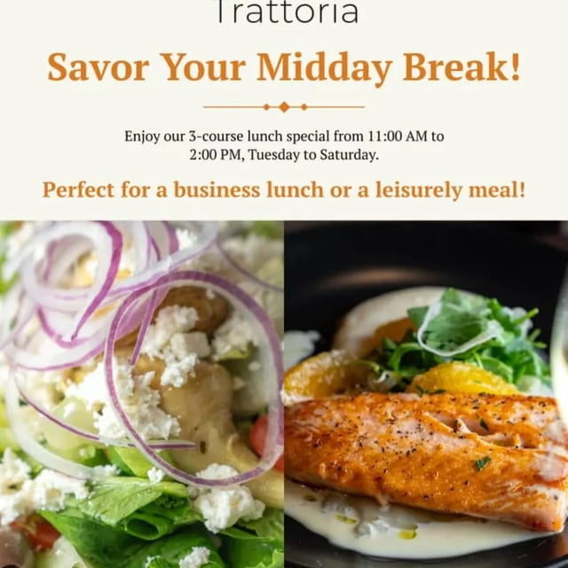 3-Course Prix Fixe Lunch at Favio's Trattoria!
