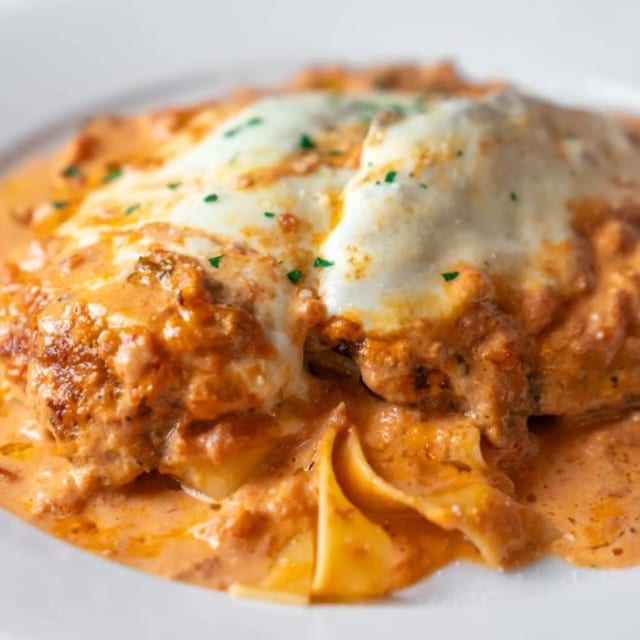 FT Chicken parmigiana.