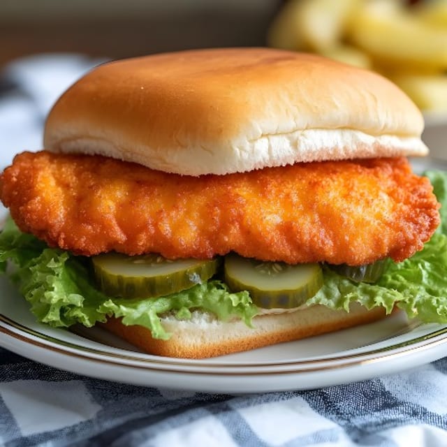 CRISPY SCROD SANDWICH.